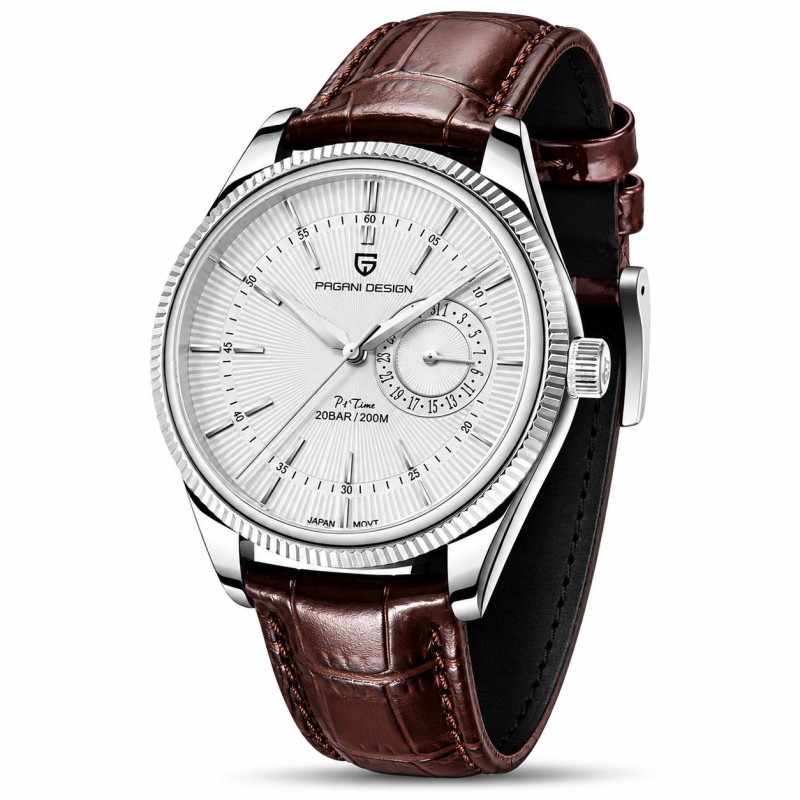 Годинник Pagani Design PD-1689 Silver-White-Brown, фото 1