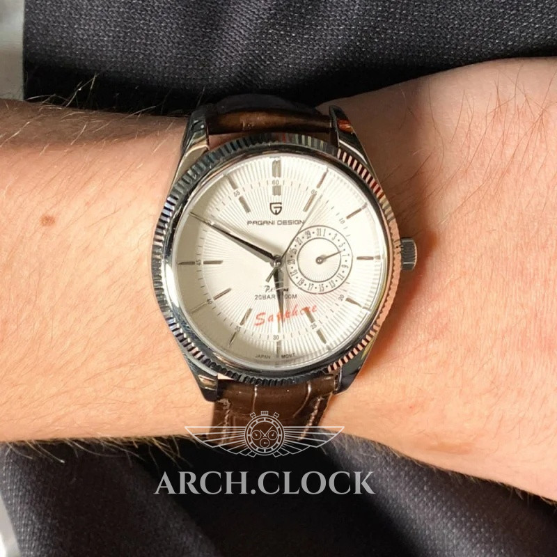 Годинник Pagani Design PD-1689 Silver-White-Brown, фото 7