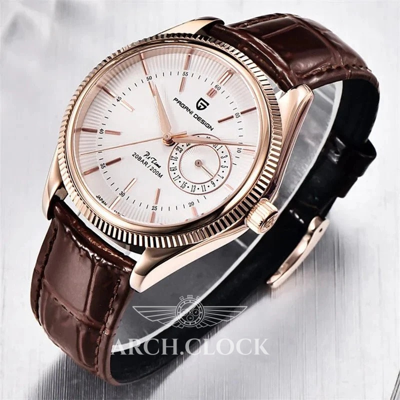 Годинник Pagani Design PD-1689 Gold-White-Brown, фото 2