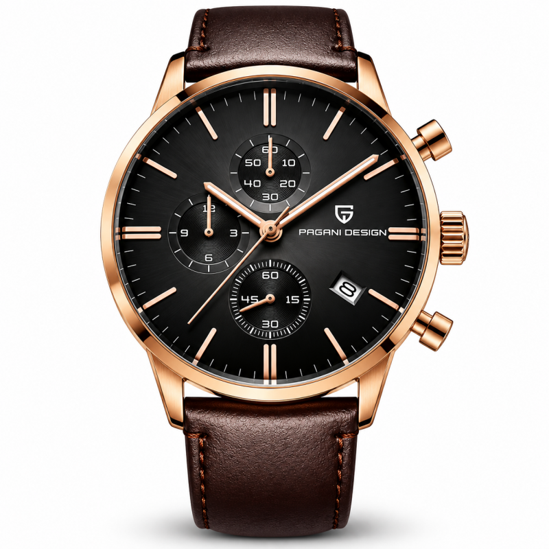 Годинник Pagani Design PD-2720 Gold-Black-Brown, фото 1