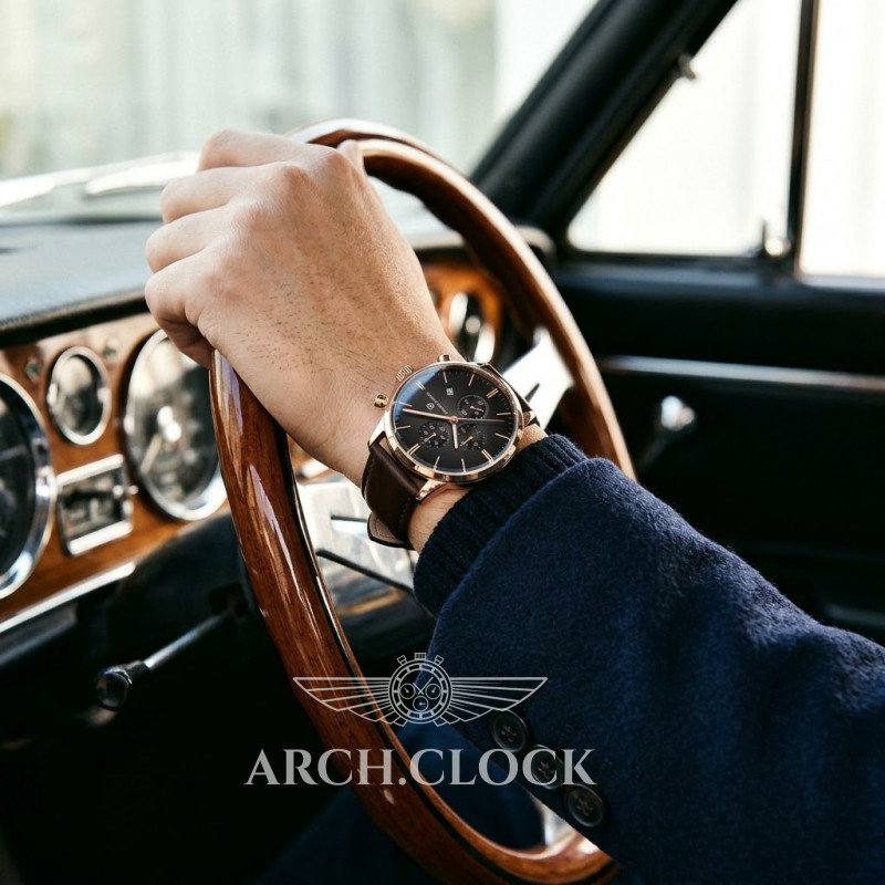 Годинник Pagani Design PD-2720 Gold-Black-Brown, фото 6