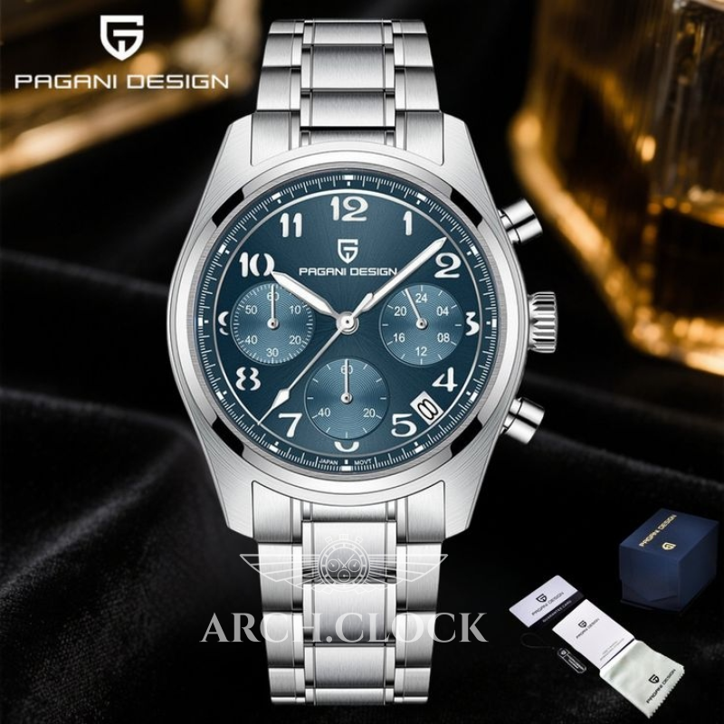 Годинник Pagani Design PD-1773 Silver-Blue, фото 2
