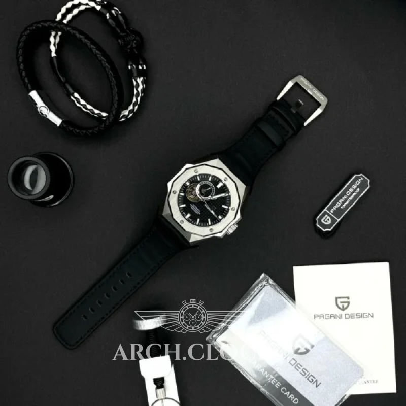 Годинник Pagani Design PD-YS010 Silver-Black, фото 3