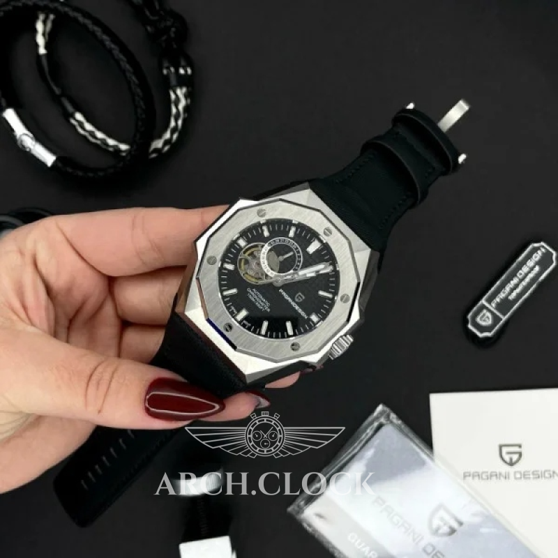 Годинник Pagani Design PD-YS010 Silver-Black, фото 4