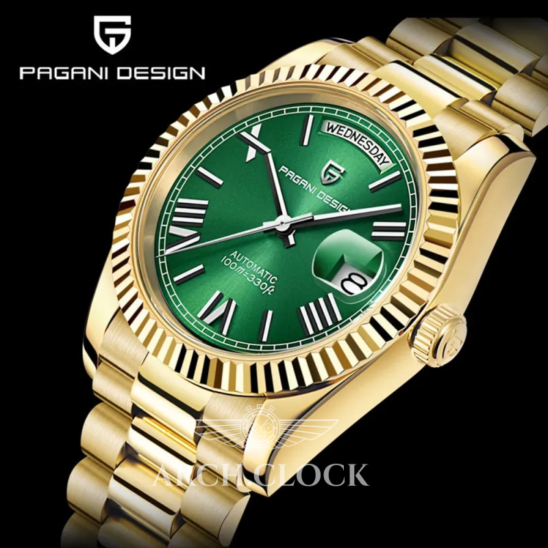 Годинник Pagani Design PD-1783 Gold-Green, фото 2