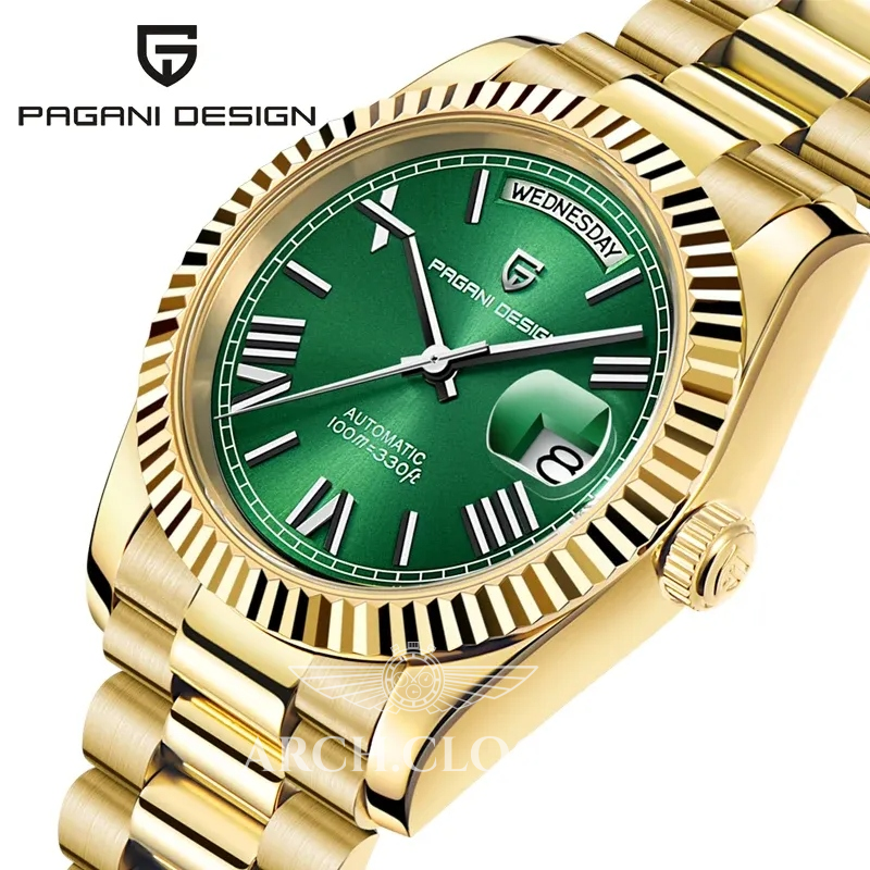Годинник Pagani Design PD-1783 Gold-Green, фото 7