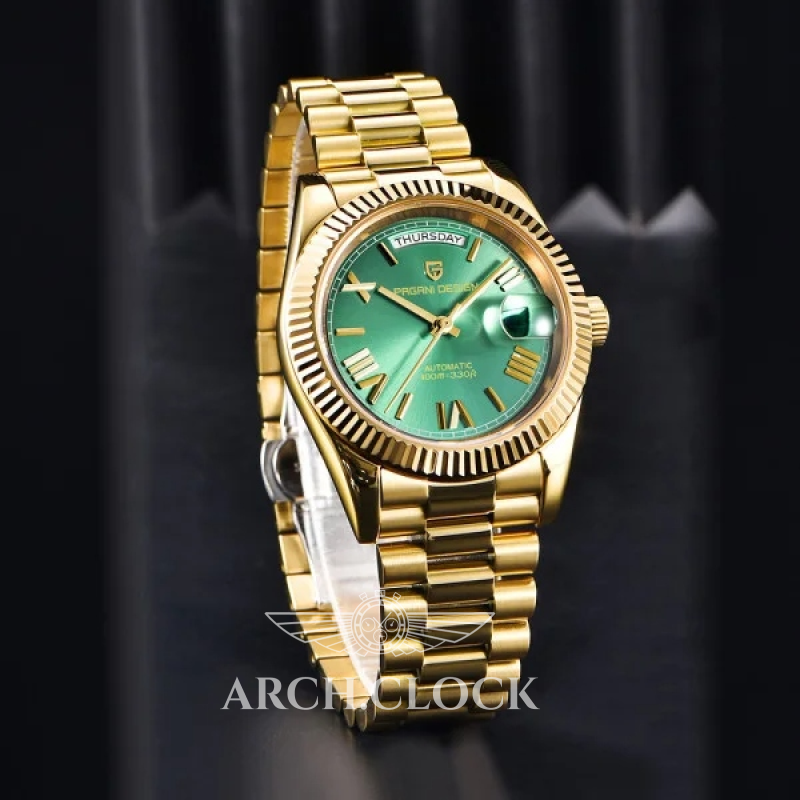 Годинник Pagani Design PD-1783 Gold-Green, фото 9