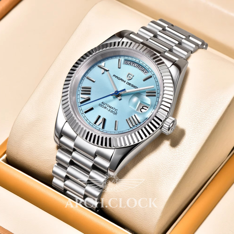 Годинник Pagani Design Day-Date PD-1783 Silver-Tiffany, фото 7