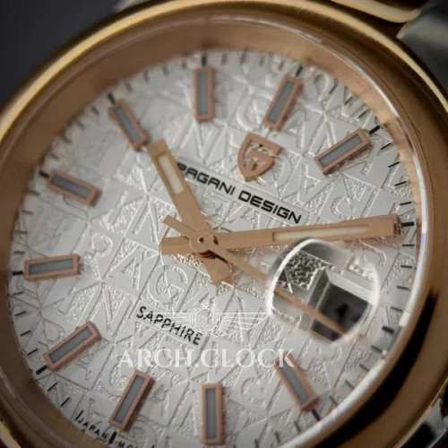 Pagani Design PD-1794M Silver-Rose Gold-White