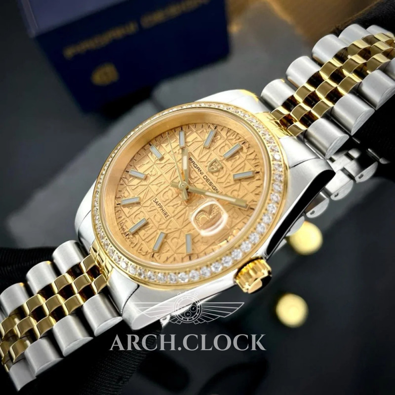 Часы Pagani Design PD-1794M Silver-Gold-Gold, фото 4