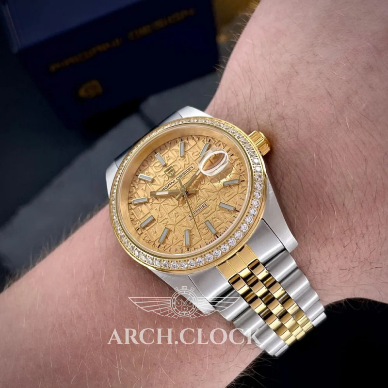 Часы Pagani Design PD-1794M Silver-Gold-Gold, фото 5