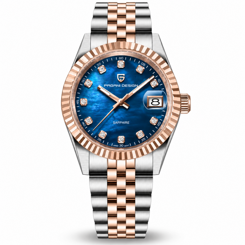 Часы Pagani Design PD-1794L Silver-Rose Gold-Blue Pearl, фото 1