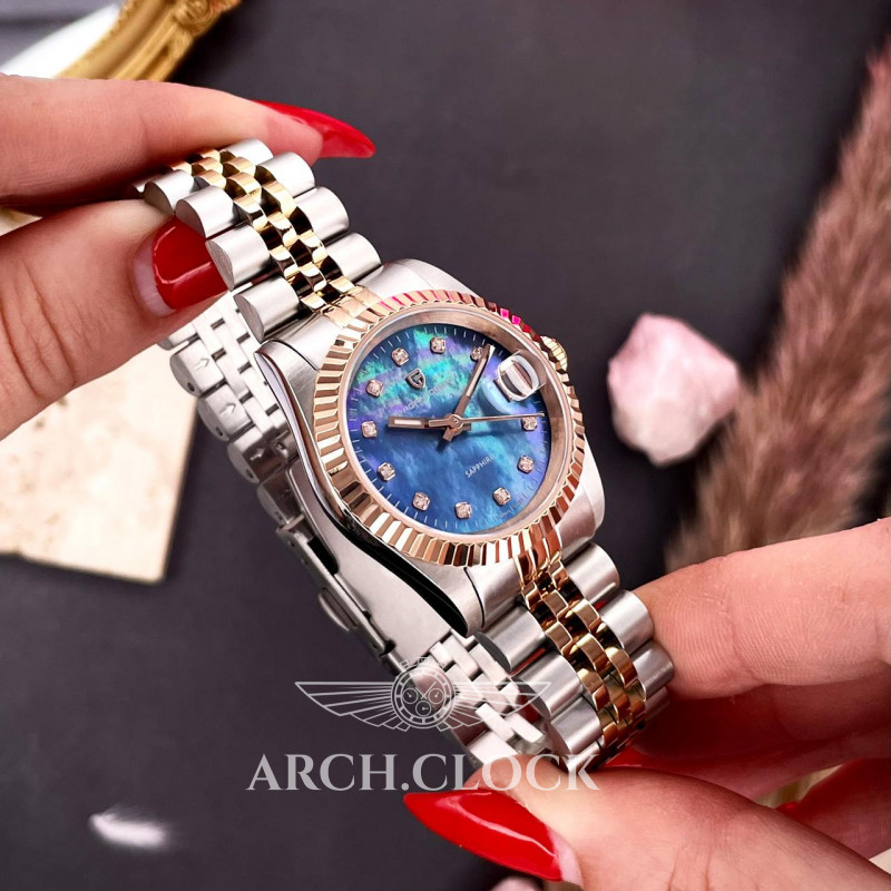 Часы Pagani Design PD-1794L Silver-Rose Gold-Blue Pearl, фото 3