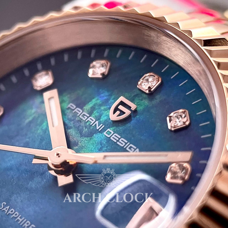 Часы Pagani Design PD-1794L Silver-Rose Gold-Blue Pearl, фото 7