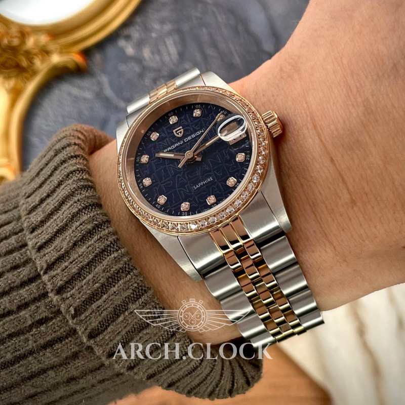 Годинник Pagani Design PD-1794L Silver-Rose Gold-Blue Blue Dial, фото 7