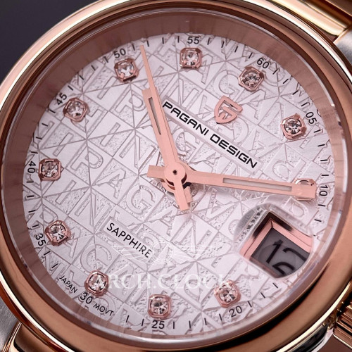 Pagani Design PD-1794L Silver-Rose Gold-White