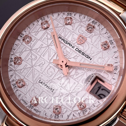 Pagani Design PD-1794L Silver-Rose Gold-White