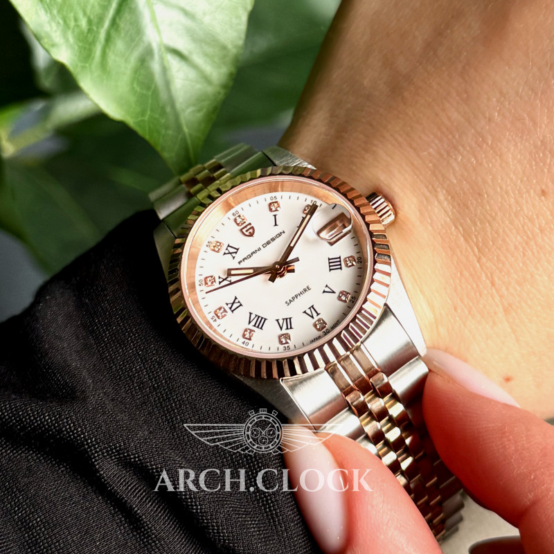 Годинник Pagani Design PD-1794L Silver-Rose Gold-White White Dial, фото 2