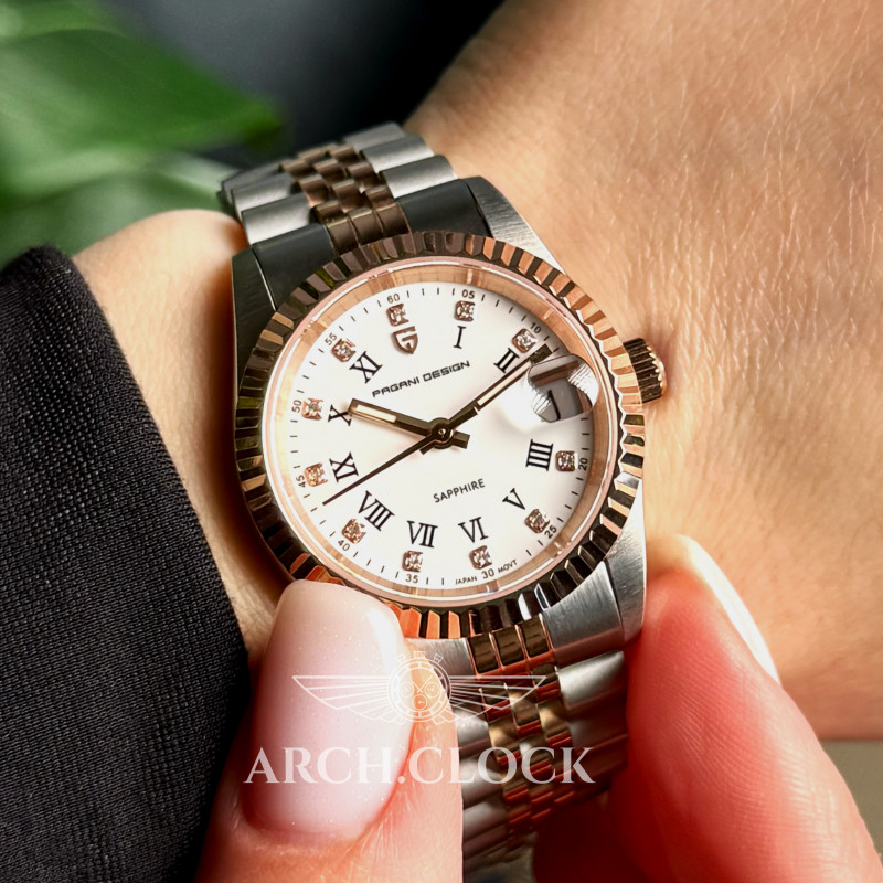 Годинник Pagani Design PD-1794L Silver-Rose Gold-White White Dial, фото 3