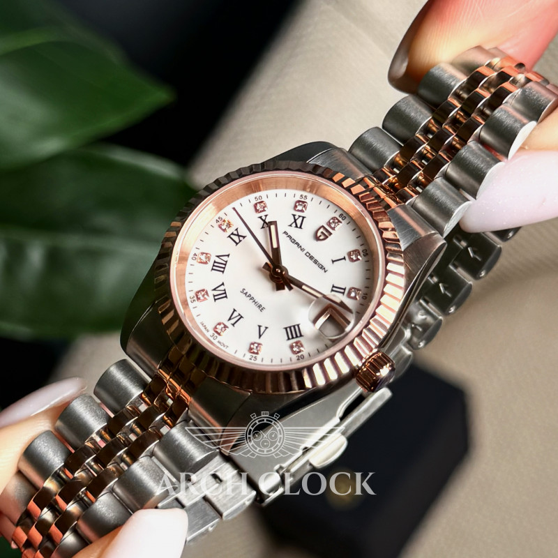 Годинник Pagani Design PD-1794L Silver-Rose Gold-White White Dial, фото 4