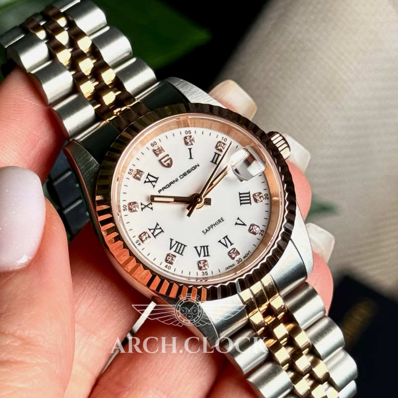 Годинник Pagani Design PD-1794L Silver-Rose Gold-White White Dial, фото 5