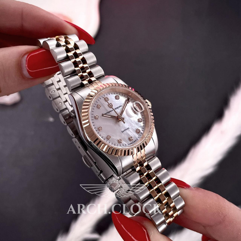 Годинник Pagani Design PD-1794L Silver-Rose Gold-White Pearl, фото 4