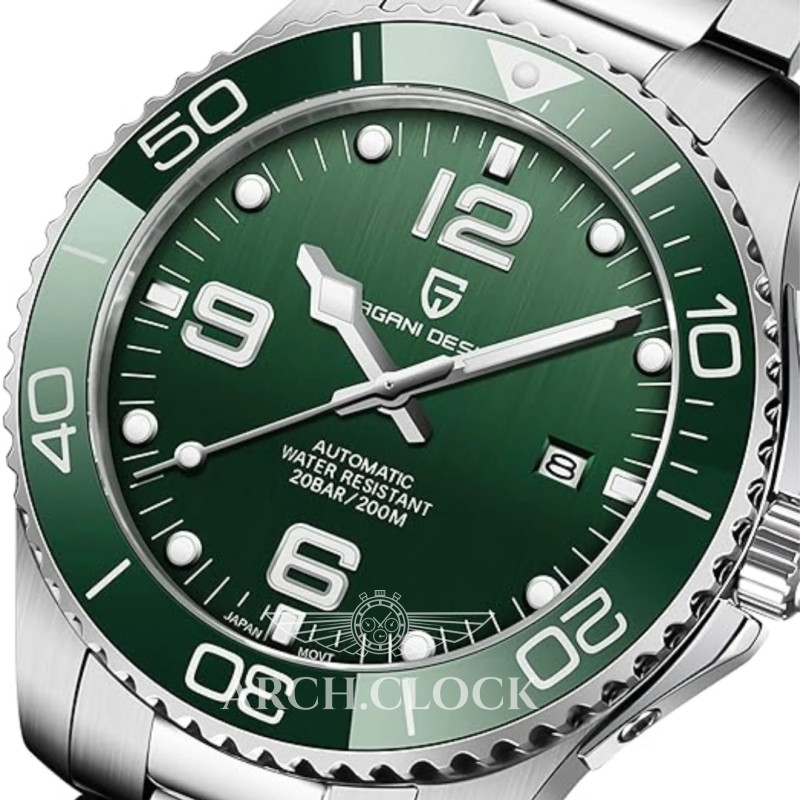Годинник Pagani Design PD-1702 Silver-Green, фото 6