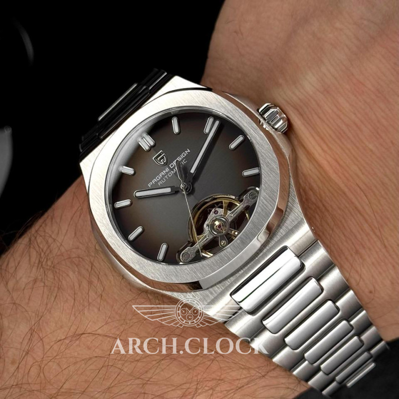 Годинник Pagani Design PD-YS025 Silver-Brown, фото 12