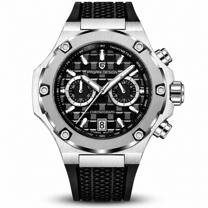 Часы Pagani Design PD-YS032 Silver-White-Black Rubber, фото 1