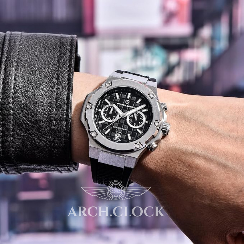 Часы Pagani Design PD-YS032 Silver-White-Black Rubber, фото 2