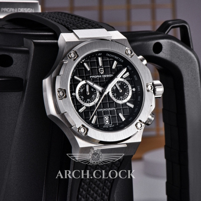 Часы Pagani Design PD-YS032 Silver-White-Black Rubber, фото 3