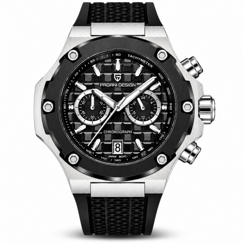 Часы Pagani Design PD-YS032 Silver-Black-Black Rubber, фото 1