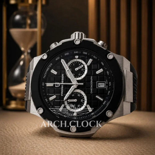 Pagani Design PD-YS032 Silver-Black-Black Rubber