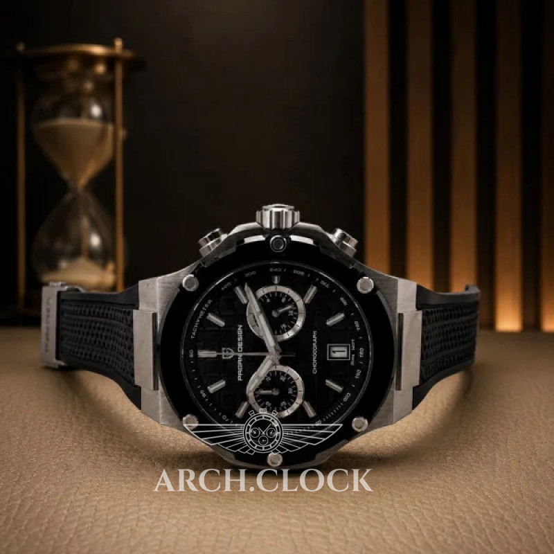 Часы Pagani Design PD-YS032 Silver-Black-Black Rubber, фото 7