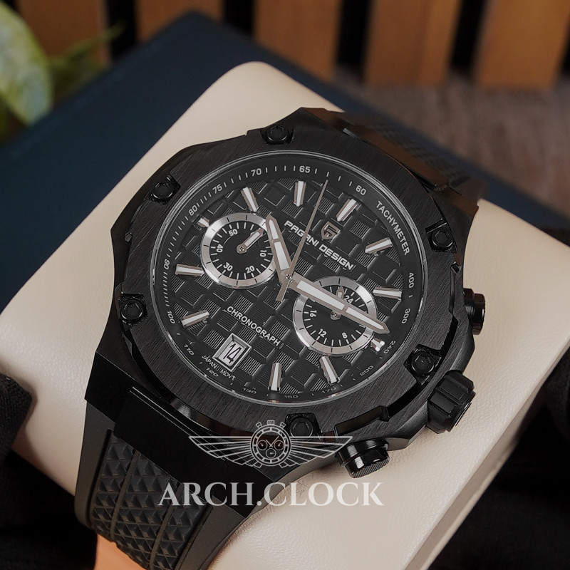 Годинник Pagani Design PD-YS032 Black-Black-Black Rubber, фото 6