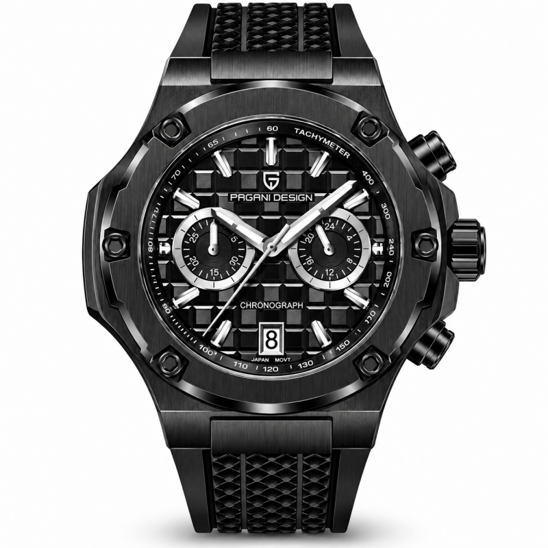 Годинник Pagani Design PD-YS032 Black-Black-Black Rubber, фото 1