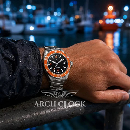 Pagani Design PD-YS034 Silver-Orange-Black Steel
