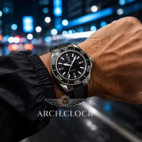 Pagani Design PD-YS034 Silver-Black-Black Rubber