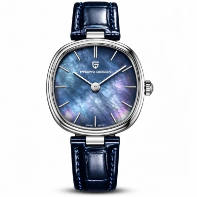 Pagani Design PD-1825 Silver-Blue Leather