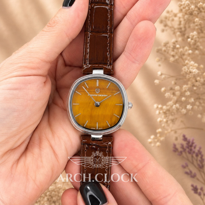 Часы Pagani Design PD-1825 Silver-Brown Leather, фото 5