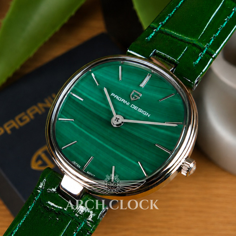 Годинник Pagani Design PD-1825 Silver-Green Leather, фото 3