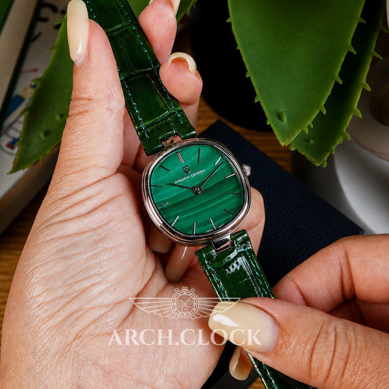 Годинник Pagani Design PD-1825 Silver-Green Leather, фото 5