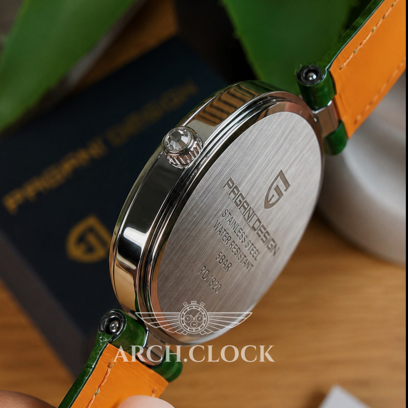Годинник Pagani Design PD-1825 Silver-Green Leather, фото 6
