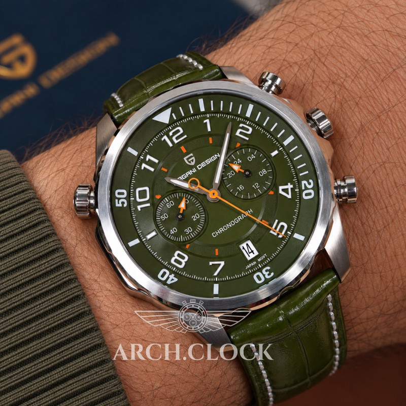 Часы Pagani Design PD-1811 Green-Silver, фото 9