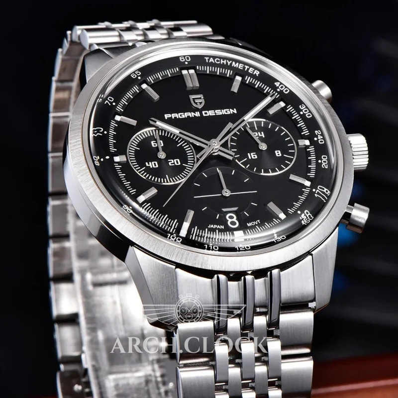 Годинник Pagani Design PD-1827 Silver-Black, фото 4