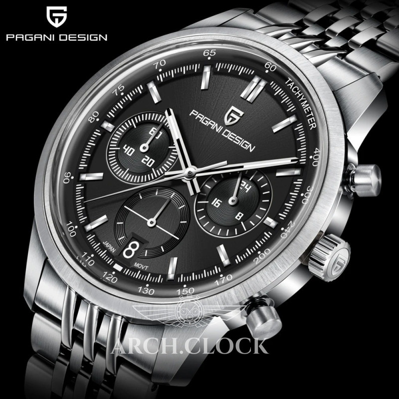 Годинник Pagani Design PD-1827 Silver-Black, фото 6