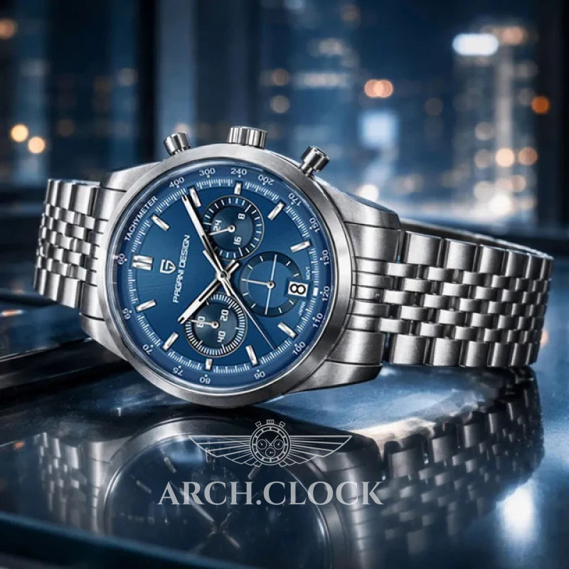 Годинник Pagani Design PD-1827 Silver-Blue, фото 2