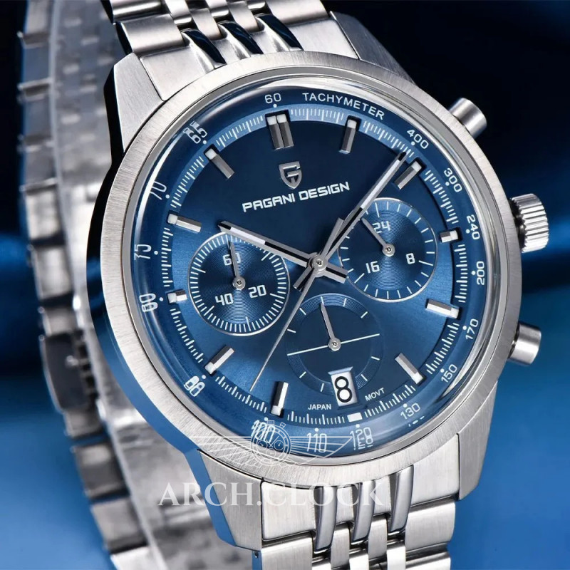 Годинник Pagani Design PD-1827 Silver-Blue, фото 4