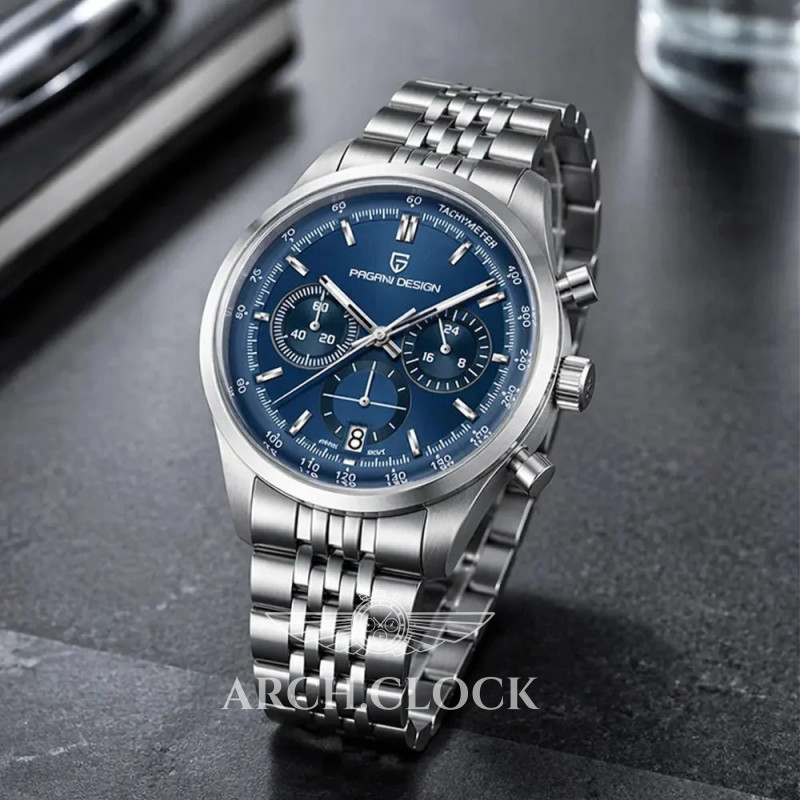 Годинник Pagani Design PD-1827 Silver-Blue, фото 5