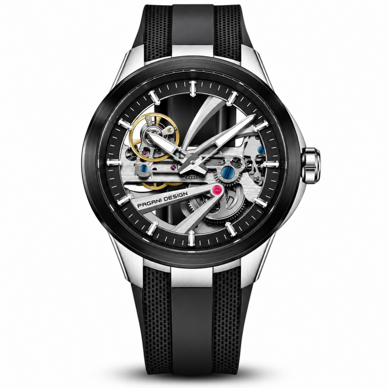 Часы Pagani Design PD-YS030 Silver-Black Rubber, фото 1